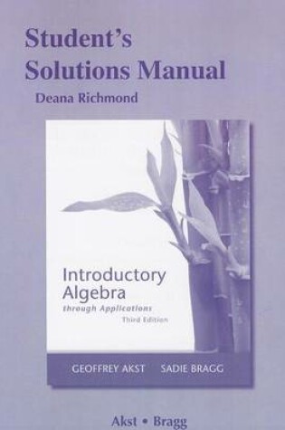 Cover of Student's Solutions Manual for Introductory Algebra through Applications