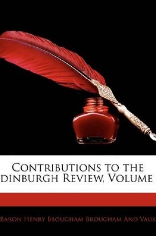 Cover of Contributions to the Edinburgh Review, Volume 3