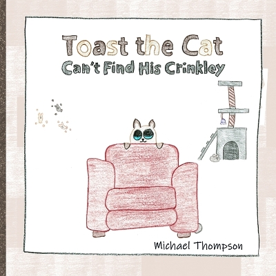 Book cover for Toast the Cat Can't Find His Crinkley