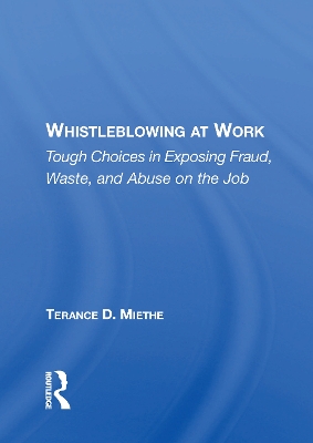 Book cover for Whistleblowing At Work