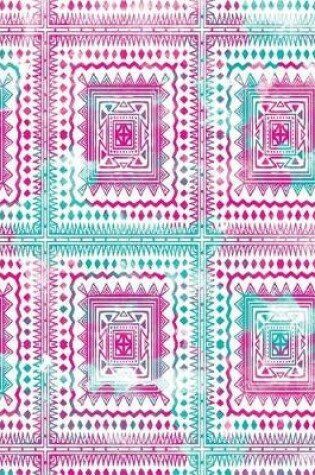 Cover of Pink and Blue Aztec Pattern Notebook