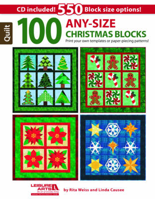 Book cover for 100 Any-Size Christmas Blocks