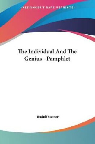 Cover of The Individual And The Genius - Pamphlet