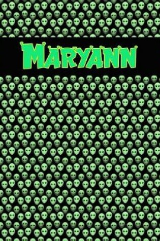 Cover of 120 Page Handwriting Practice Book with Green Alien Cover Maryann