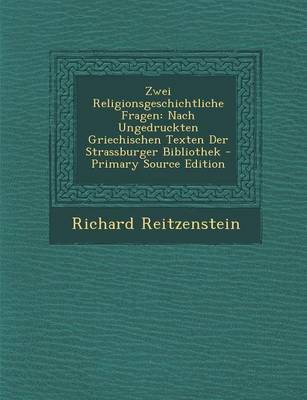 Book cover for Zwei Religionsgeschichtliche Fragen
