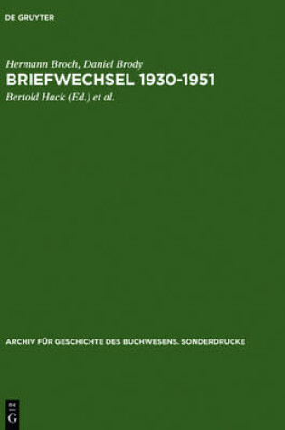 Cover of Briefwechsel 1930-1951