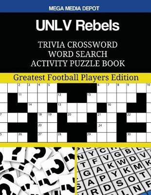 Book cover for UNLV Rebels Trivia Crossword Word Search Activity Puzzle Book