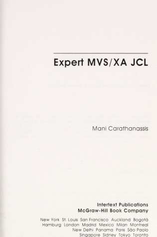 Cover of Expert MVS/XA Job Control Language