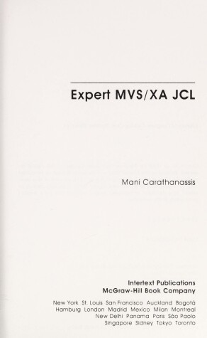 Book cover for Expert MVS/XA Job Control Language