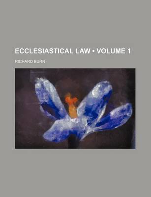 Book cover for Ecclesiastical Law (Volume 1)