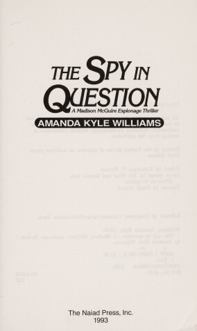 Book cover for The Spy in Question