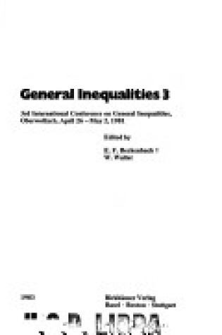 Cover of General Inequalities