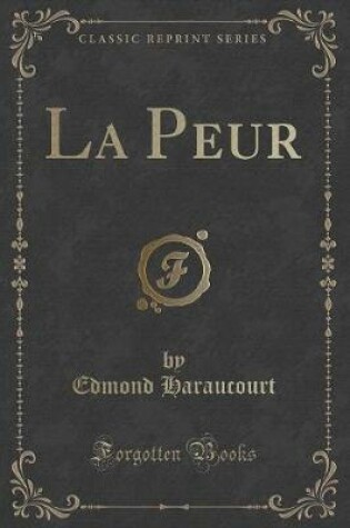 Cover of La Peur (Classic Reprint)