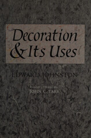 Cover of Decoration and Its Uses