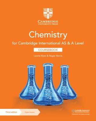 Book cover for Cambridge International AS & A Level Chemistry Coursebook with Digital Access (2 Years)