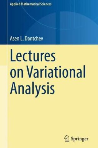 Cover of Lectures on Variational Analysis