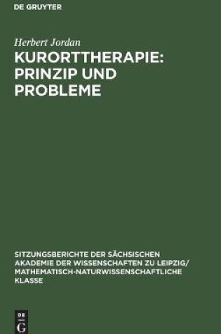 Cover of Kurorttherapie: Prinzip Und Probleme