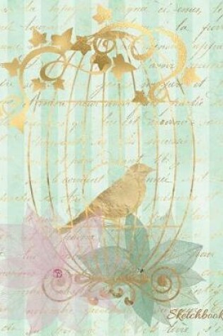 Cover of Basics Sketchbook Gilded Bird in a Cage Ephemera Collage Notebook