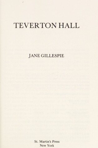 Cover of Teverton Hall