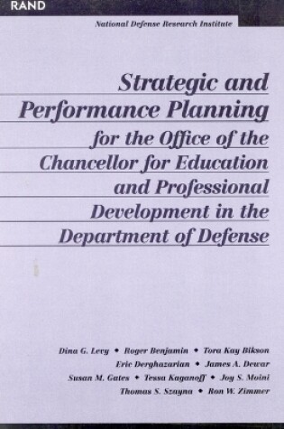 Cover of Strategic and Performance Planning for the Office of the Chancellor for Educational and Professional Development