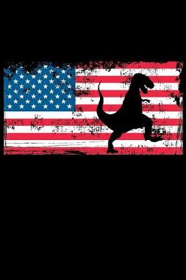 Book cover for American Flag Dinosaur Notebook