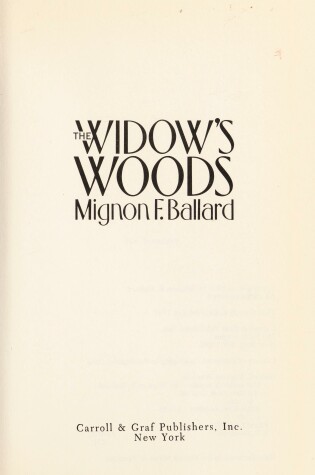 Cover of The Widow's Woods