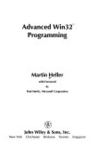 Cover of Advanced Win32 Programming