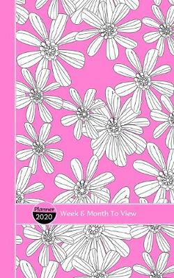 Book cover for Pretty Hand Drawn Flowers Pink White Pattern