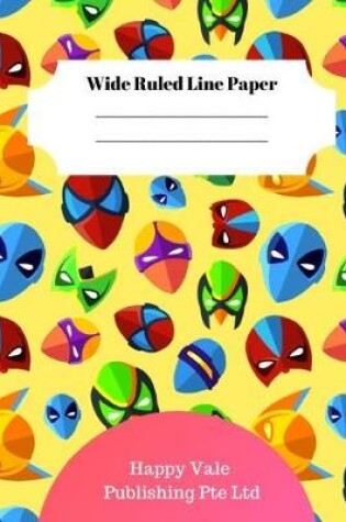 Cover of Cute Superhero Theme Wide Ruled Line Paper