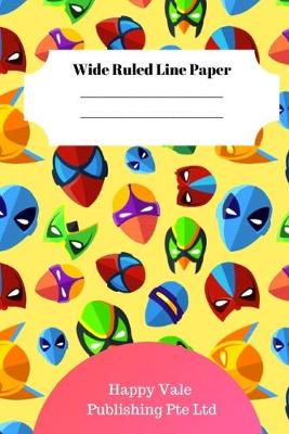 Book cover for Cute Superhero Theme Wide Ruled Line Paper