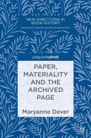 Cover of Paper, Materiality and the Archived Page