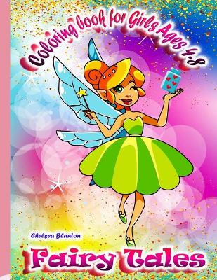 Book cover for Fairy Tales Coloring book for Girls Ages 4-8