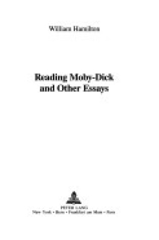 Cover of Reading Moby-Dick and Other Essays