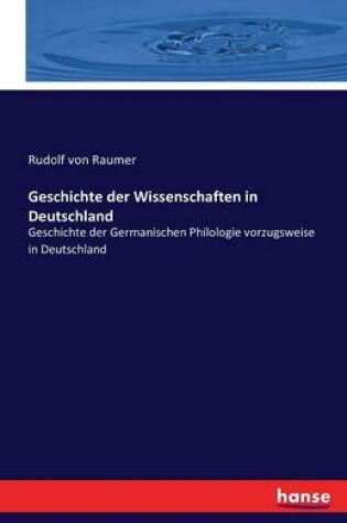 Cover of Geschichte der Wissenschaften in Deutschland