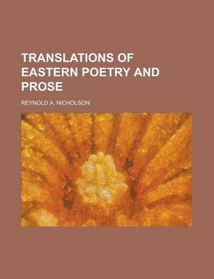 Book cover for Translations of Eastern Poetry and Prose