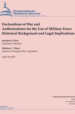 Cover of Declarations of War and Authorizations for the Use of Military Force