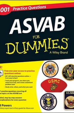 Cover of 1,001 ASVAB Practice Questions for Dummies