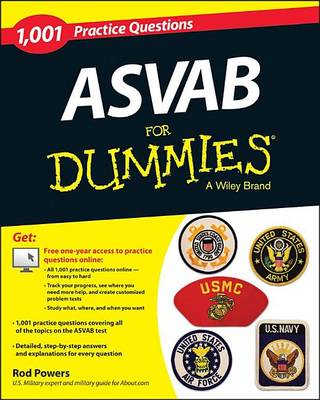 Book cover for 1,001 ASVAB Practice Questions for Dummies