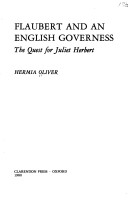 Cover of Flaubert and an English Governess