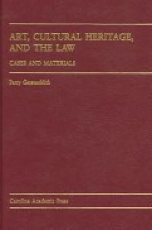 Cover of Art, Cultural Heritage, and the Law