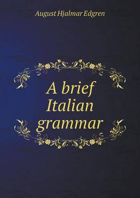 Book cover for A Brief Italian Grammar