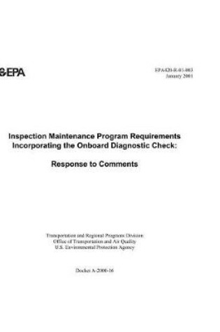 Cover of Inspection Maintenance Program Requirements Incorporating the Onboard Diagnostic Check