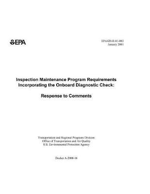 Book cover for Inspection Maintenance Program Requirements Incorporating the Onboard Diagnostic Check