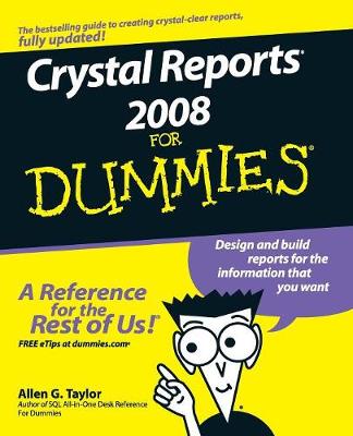 Book cover for Crystal Reports 2008 For Dummies
