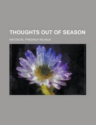 Book cover for Thoughts Out of Season Volume I