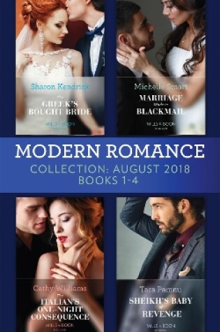 Cover of Modern Romance August 2018 Books 1-4 Collection
