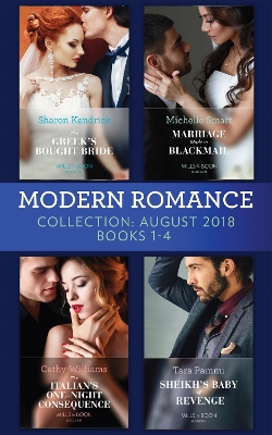 Book cover for Modern Romance August 2018 Books 1-4 Collection