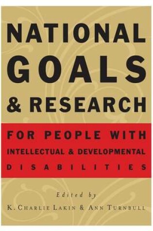 Cover of National Goals for People with Intellectual and Developmental Disabilities