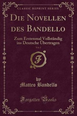 Cover of Die Novellen Des Bandello, Vol. 2