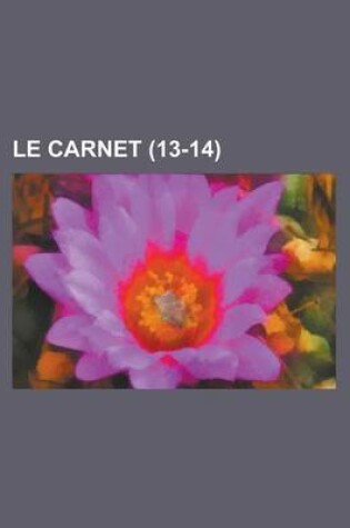 Cover of Le Carnet (13-14)